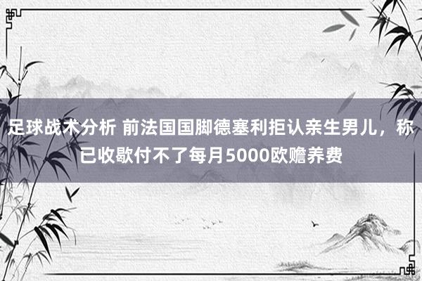 足球战术分析 前法国国脚德塞利拒认亲生男儿，称已收歇付不了每月5000欧赡养费