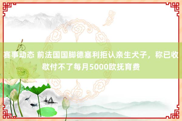 赛事动态 前法国国脚德塞利拒认亲生犬子，称已收歇付不了每月5000欧抚育费