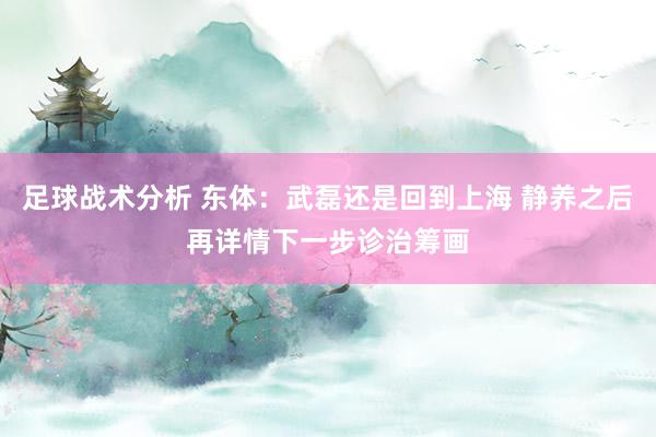 足球战术分析 东体：武磊还是回到上海 静养之后再详情下一步诊治筹画