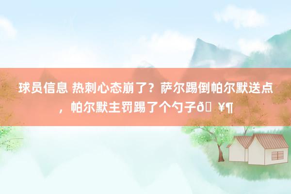 球员信息 热刺心态崩了？萨尔踢倒帕尔默送点，帕尔默主罚踢了个勺子🥶